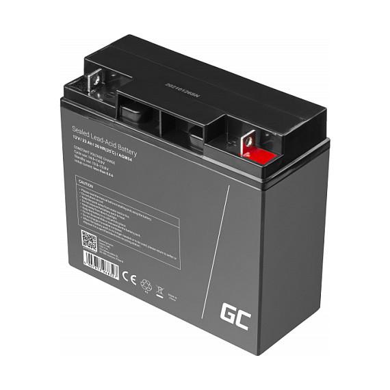 Bateri AGM Green Cell AGM54, 12 V, 22 Ah, VRLA, pa mirëmbajtje – Zezë - 2