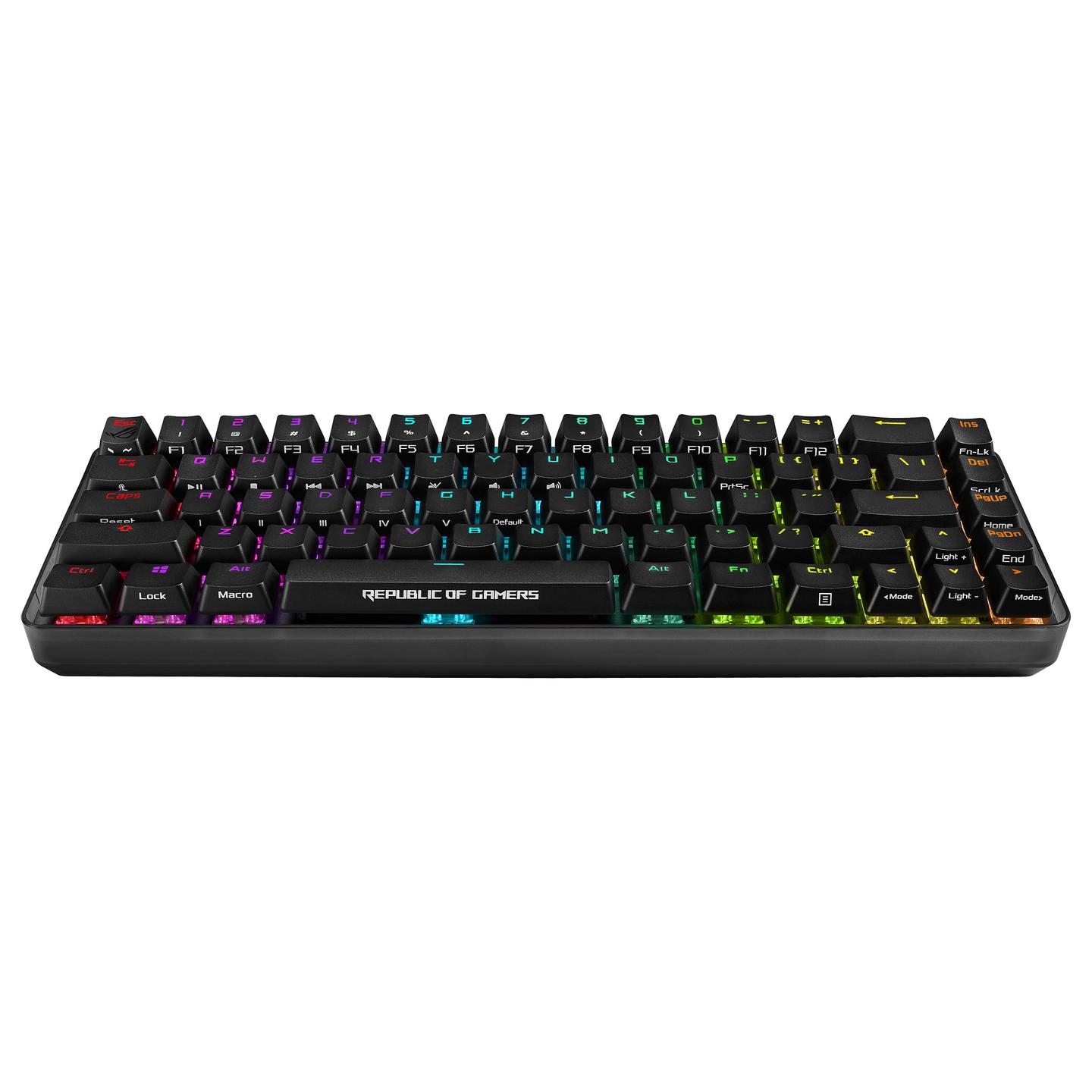Tastierë Gaming ASUS ROG Falchion / Wired / 65% / Cherry MX RGB Red / USB + RF Wireless 2.4 GHz / AZERTY FR / RGB - Zezë - 4