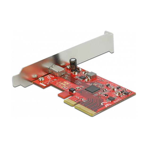 Kartë Zgjerimi PCI Express Delock 89035 / PCIe 3.0 x4 / 1x USB Type-C / USB 20Gbps / 3A / Low Profile - 2