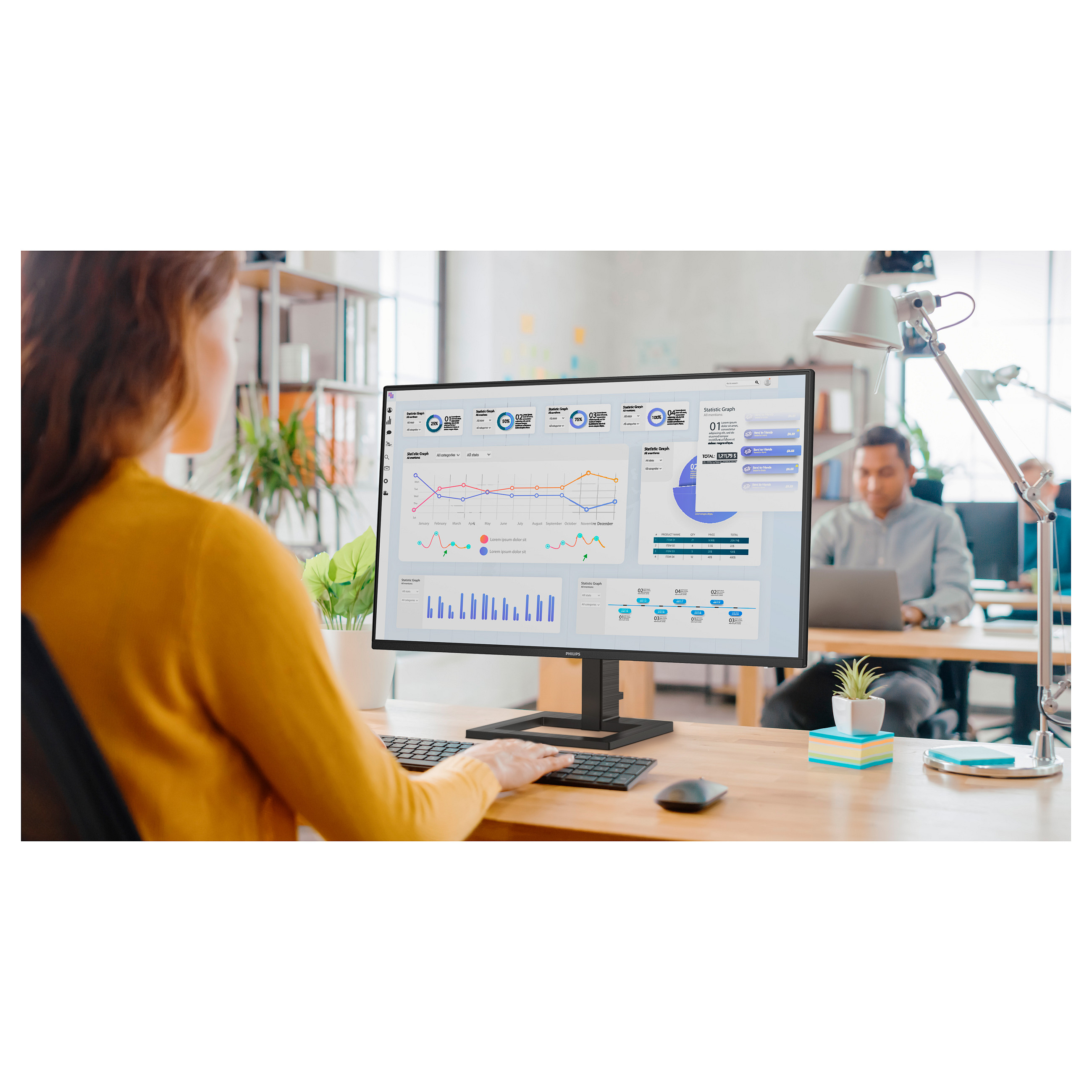Monitor Philips 1000 Series 27E1N1600AE/00 / 27" / QHD IPS / 100Hz / 4ms / HDMI+USB-C - Zezë - 17