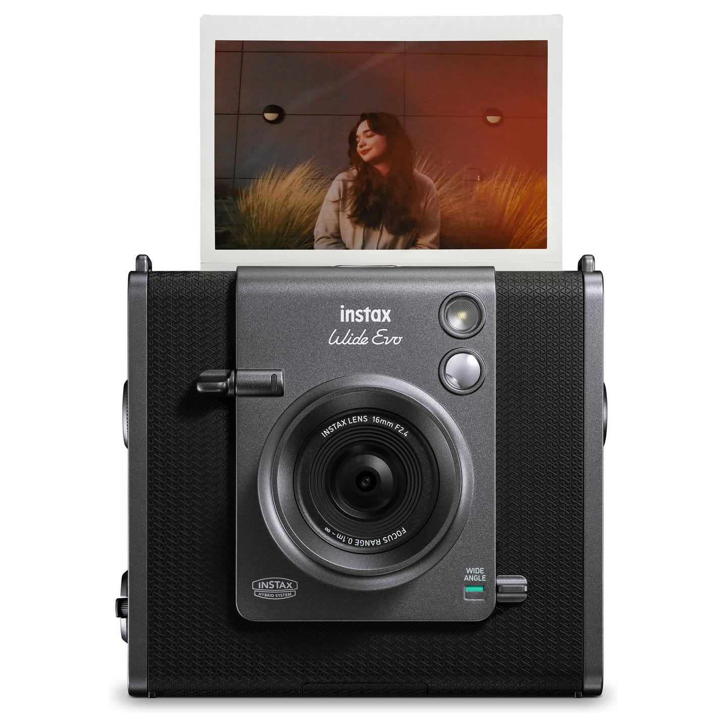 Kamerë Instant Fujifilm instax WIDE Evo / Hybrid / 16MP / LCD 3.5" / Bluetooth 5.1 / 10 Lens Effects / 10 Film Effects - Zezë/Gri - 17