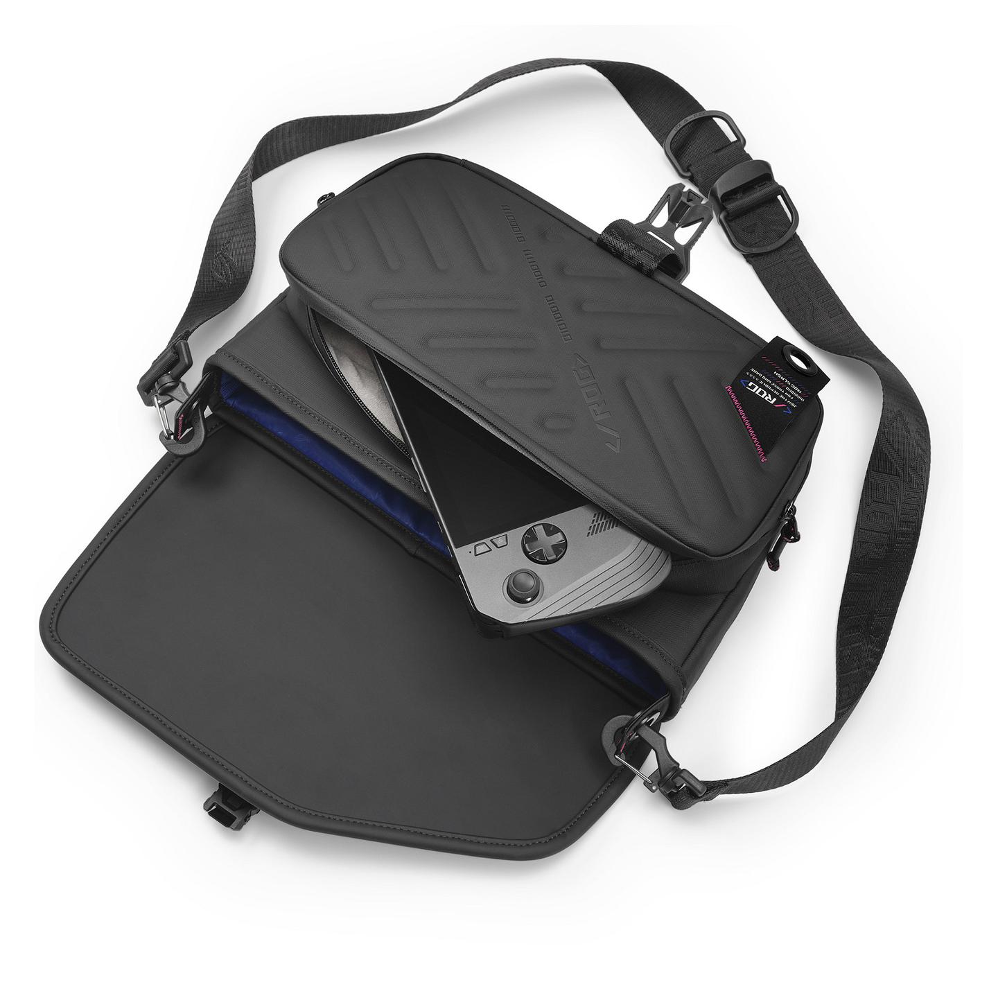 Çantë ASUS ROG SLASH Sling Bag 4.0, BC3004, për ROG Ally, Rezistente ndaj ujit, FIDLOCK, 0.6 kg - Zezë - 18