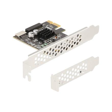 Kartë Zgjerimi PCI Express Delock 90344 / PCIe 3.0 x1 / 1x USB Type-E Key A 5Gbps + 1x USB 19-pin / VIA VL805 / Low Profile