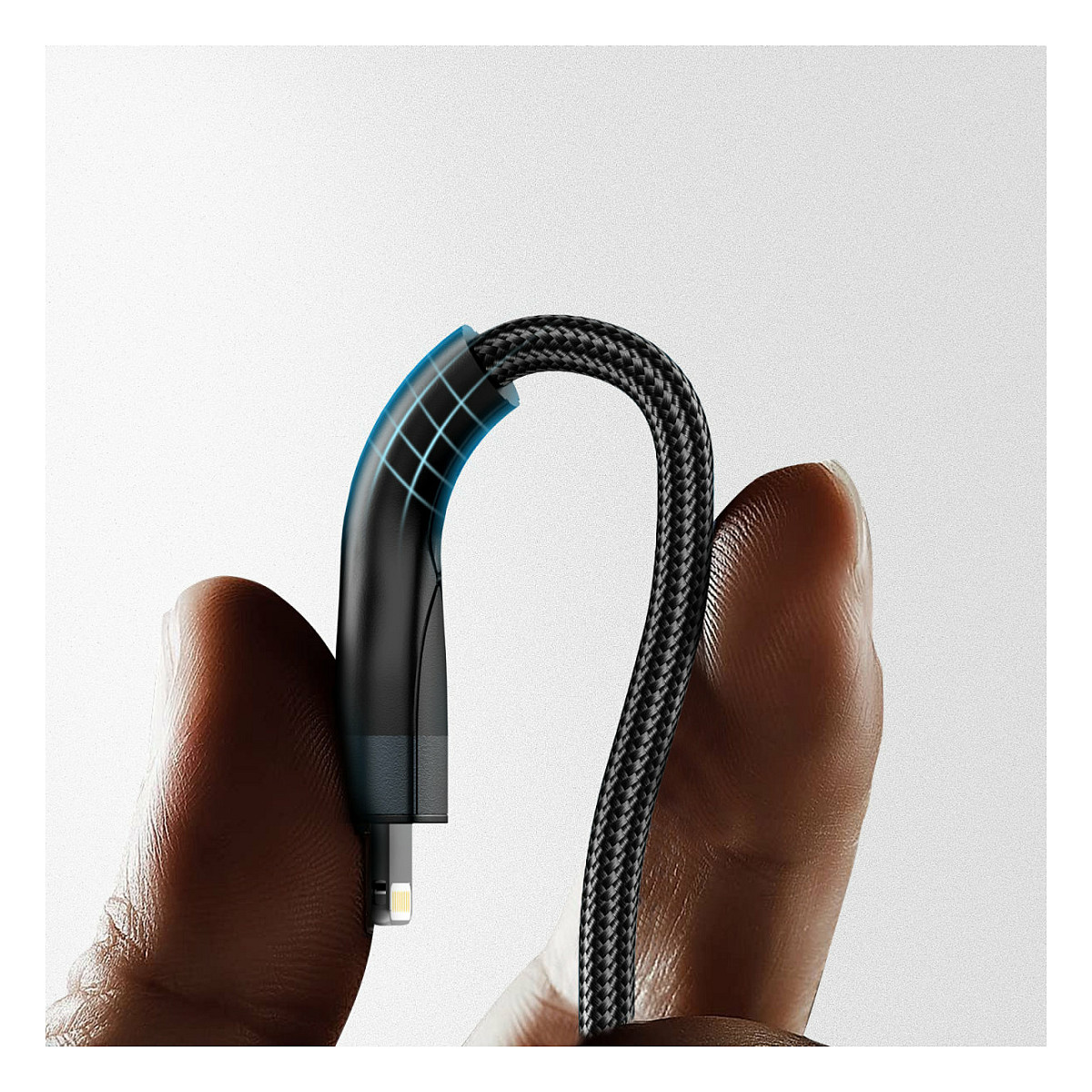 Kabllo USB 4smarts 541023 / USB-A/USB-C në USB-C/Micro-USB/Lightning / 1.2 m - Zezë - 7