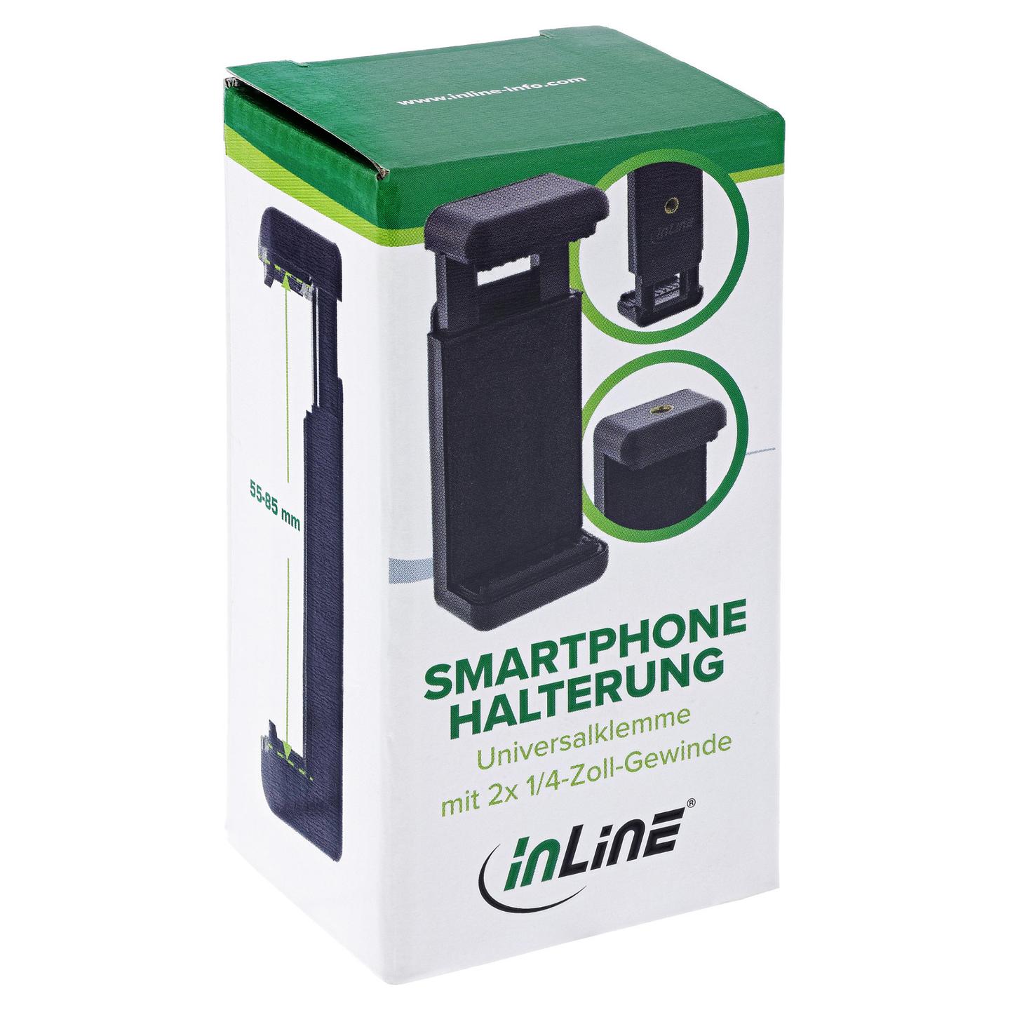 Mbajtëse për Telefon InLine Universale, për Selfie Stick dhe Tripod - Zezë - 5