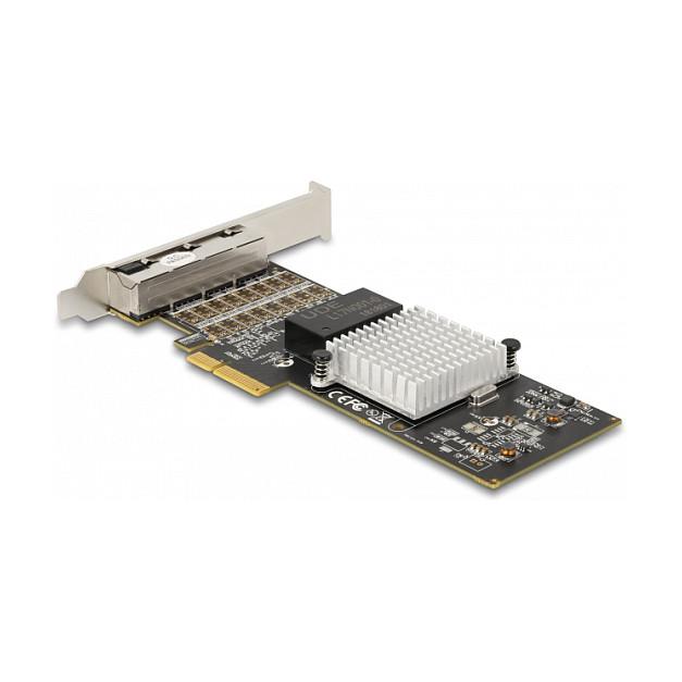 Karta të Rrjetit Delock 88606, PCI Express x4, 4x Gigabit LAN RJ45, 10/100/1000Mbps, Intel i350, Low Profile + Full Height - 3