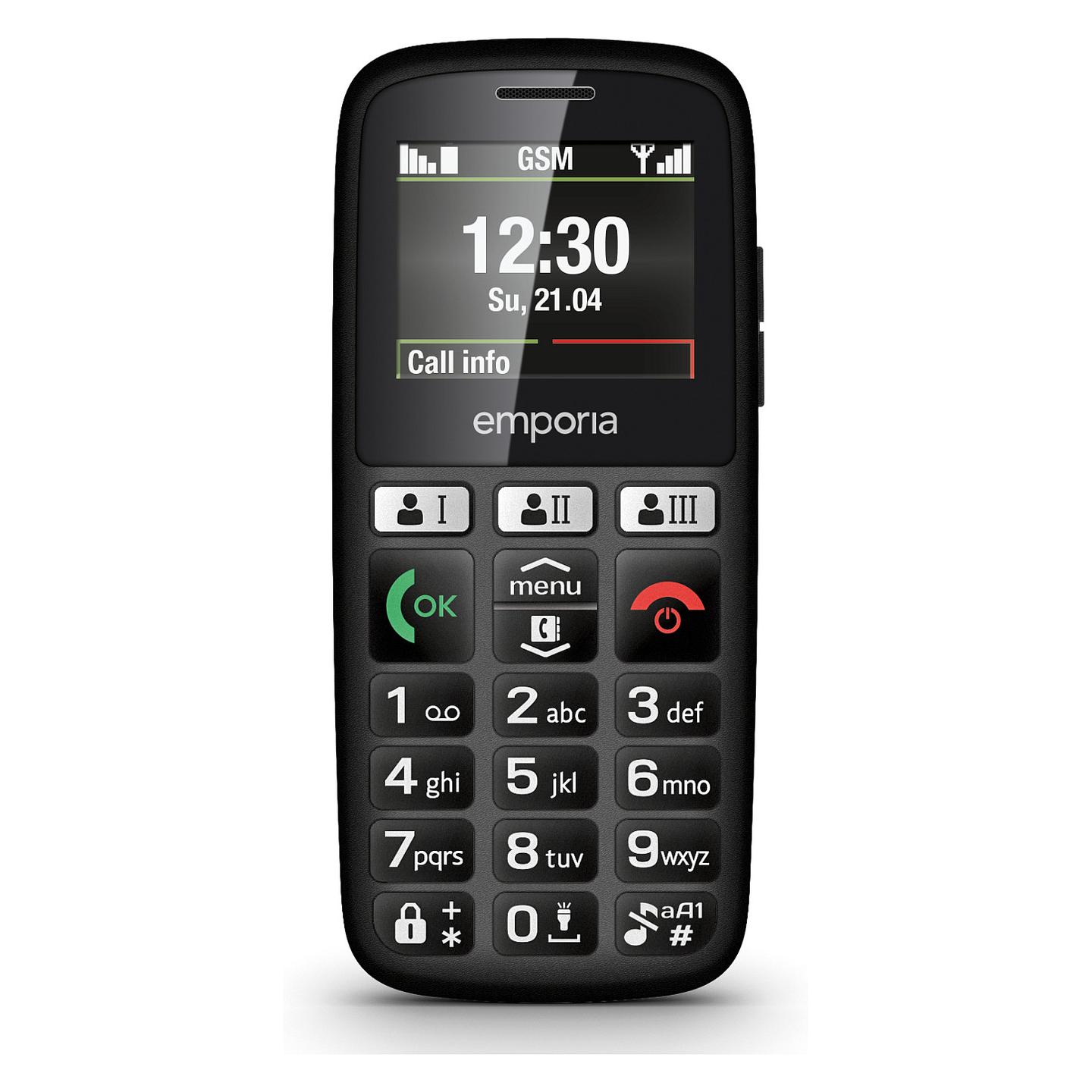 Telefon i thjeshtë Emporia emporiaHAPPY / 2G / 1.81" / 800mAh - Zezë - 6