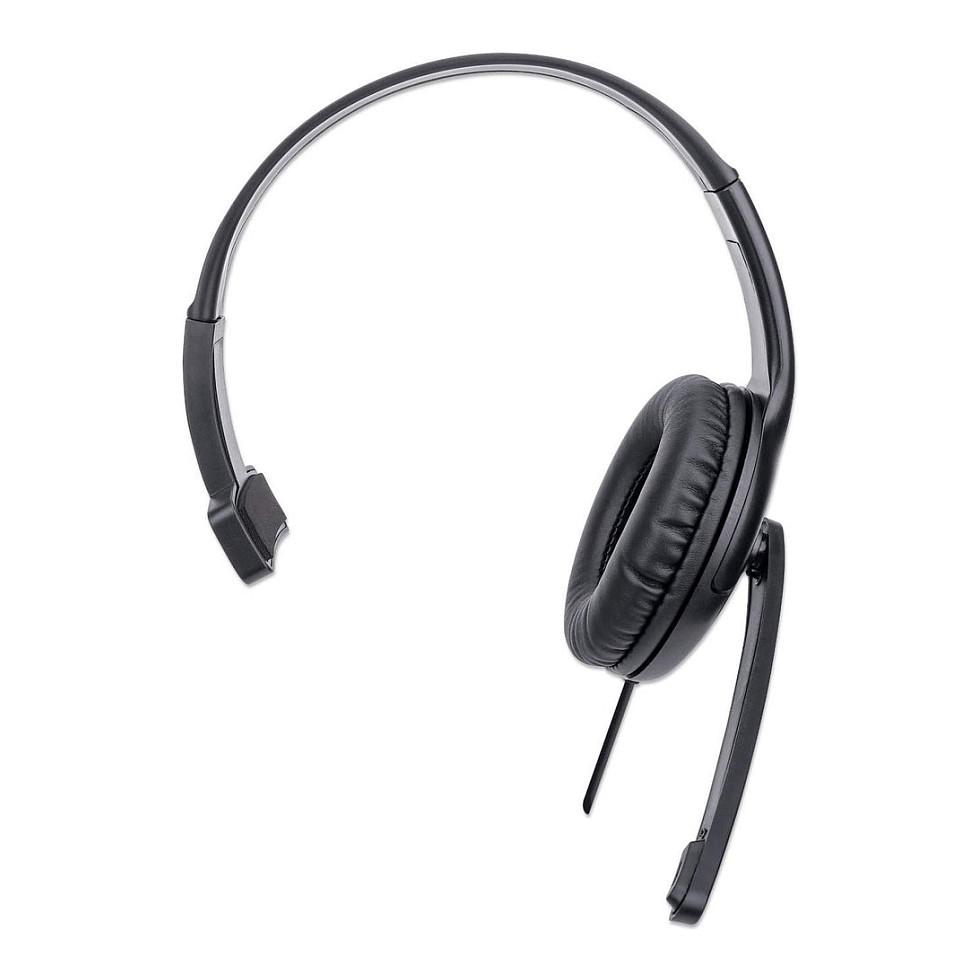 Kufje me kabllo Manhattan 179874 Mono / USB-A / Over-Ear - Zezë - 3