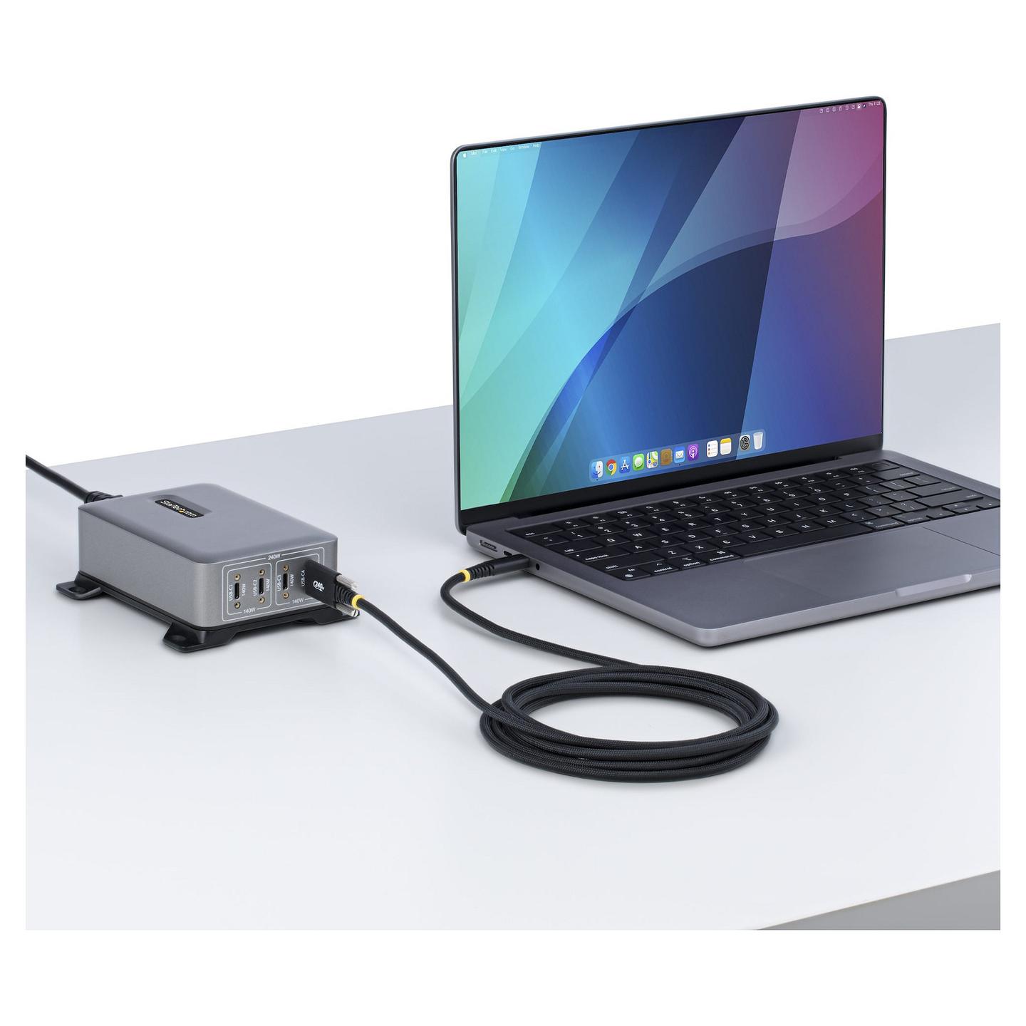 Kabllo USB StarTech.com S2CEPR2M-USBSL-CABLE / USB-C në USB-C / USB 2.0 / 240W / 2m - Zezë - 7