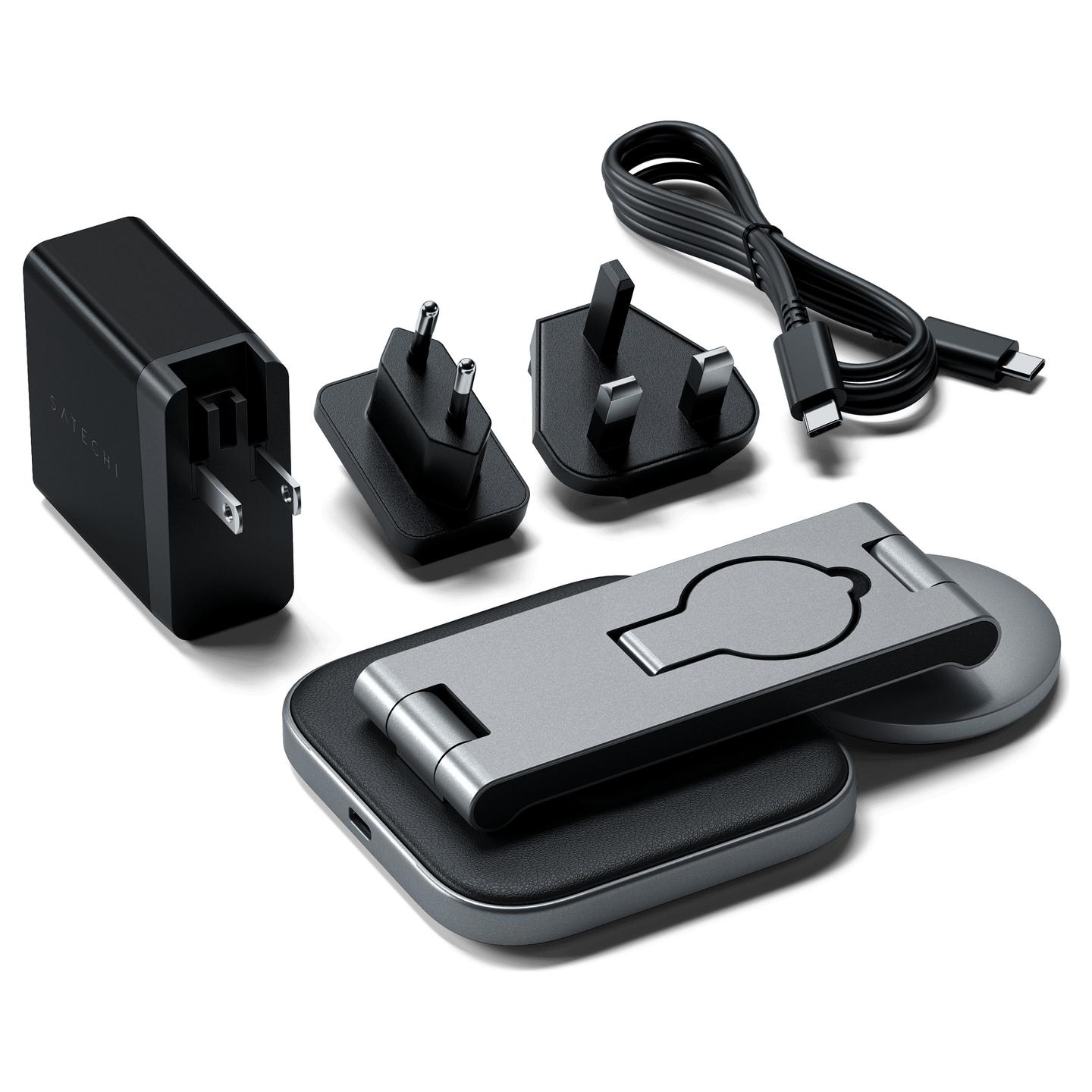 Karikues Satechi ST-Q31FM-EA / 3-in-1 / Qi2 / 15W / 5W / Foldable / USB-C / iPhone / Apple Watch / AirPods - Gri - 5