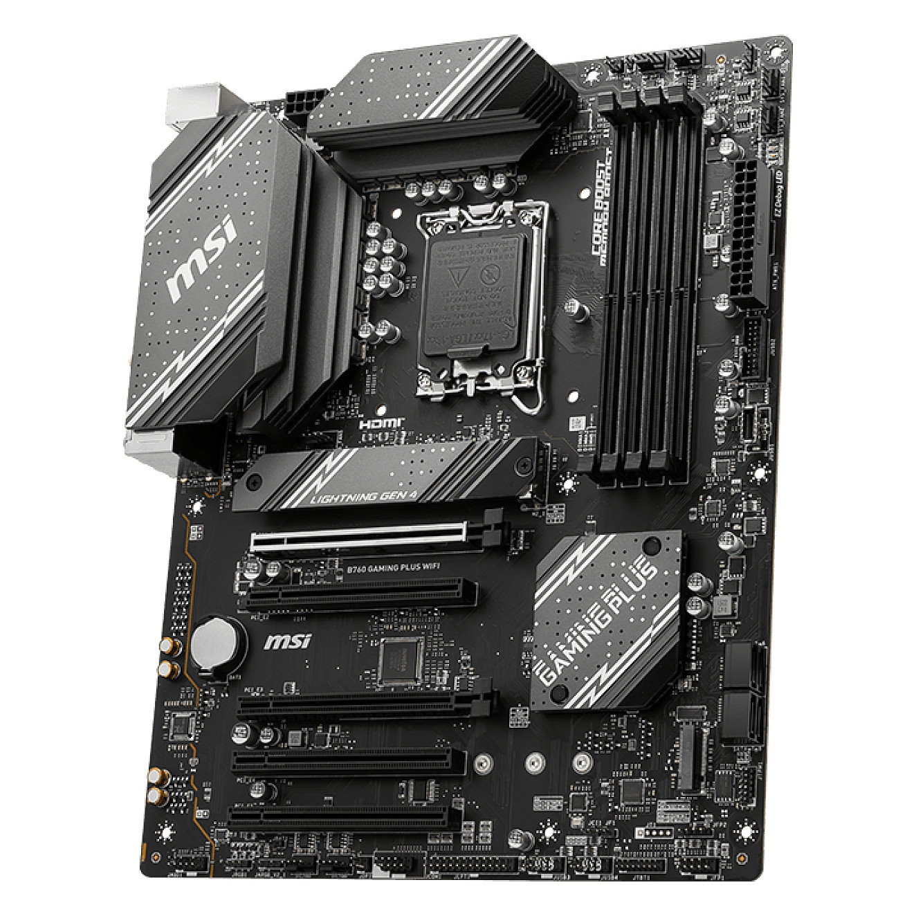 Pllakë Amë MSI B760 GAMING PLUS WIFI / Intel LGA1700 / B760 / DDR5 / ATX / Wi-Fi 6E / 2.5GbE LAN - 3