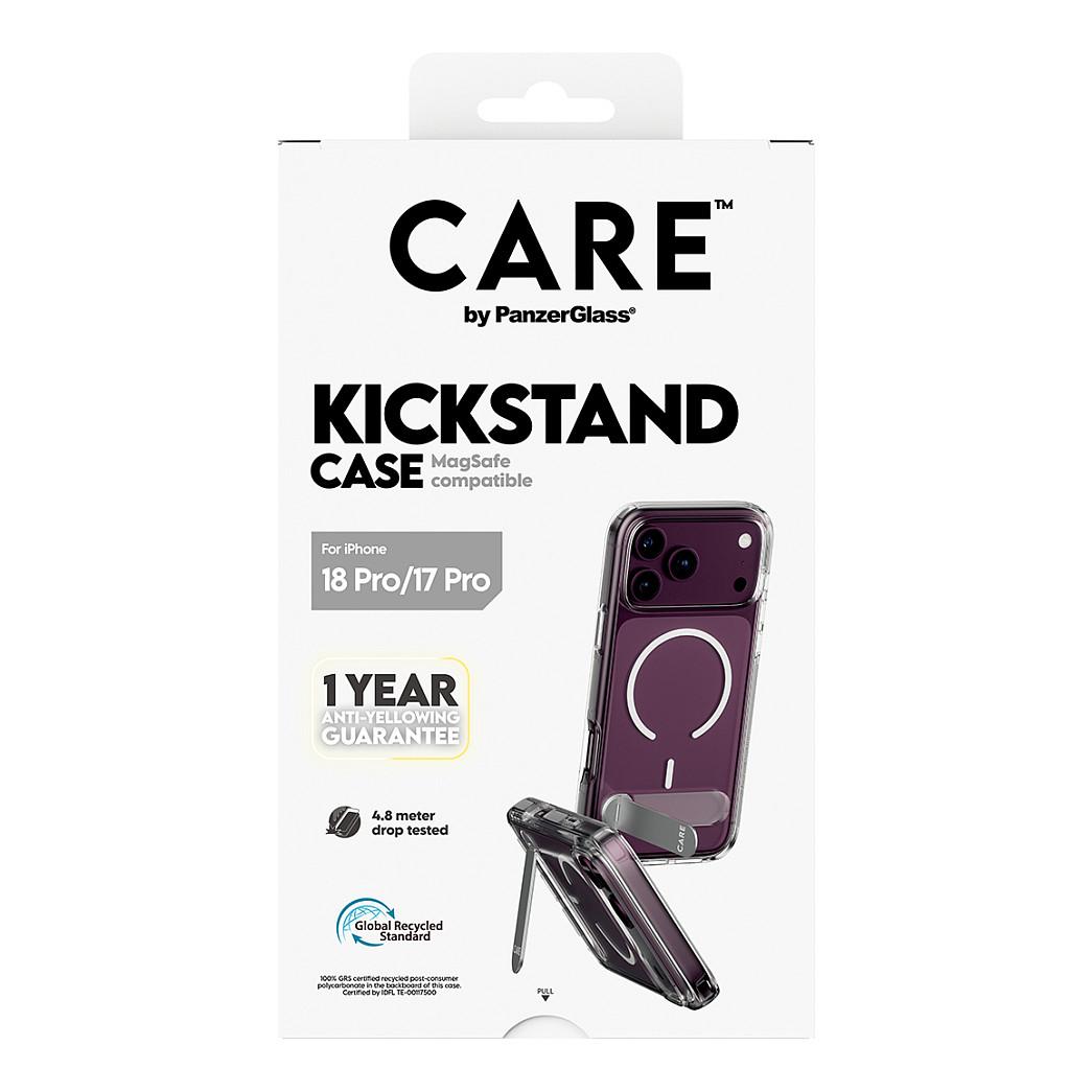 Aksesorë për telefon PanzerGlass CARE Kickstand / iPhone 17 Pro / iPhone 18 Pro / MagSafe / Mbajtëse / Mbrojtje 4.8m - Transparente/Bardhë - 3