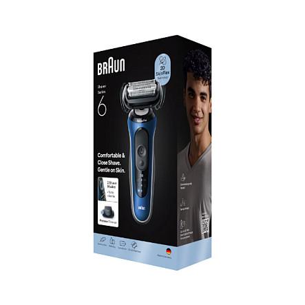 Makinë e rrojës Braun Series 6 62-B1200s / Wet & Dry / 2D Flex Head / 60 Min / Precision Trimmer – Blu - 2