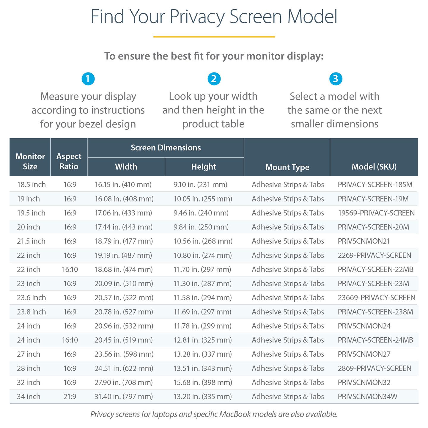 Filtër Privatësie StarTech.com PRIVACY-SCREEN-238M, 23.8", 16:9, Reversibil, ±30° - Transparent - 12