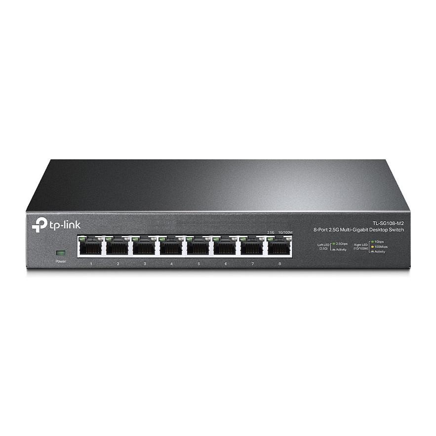 Switch TP-Link TL-SG108-M2, 8x 2.5 Gigabit Ethernet RJ45, Switching Capacity 40Gbps, Unmanaged, Desktop, Fanless - Hiri - 2