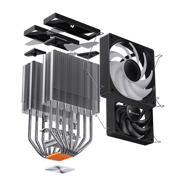 Ftohës për Procesor Jonsbo CR-3000 / Dual Tower / 260W TDP / 2×120mm PWM Fan / ARGB – Zezë - 24