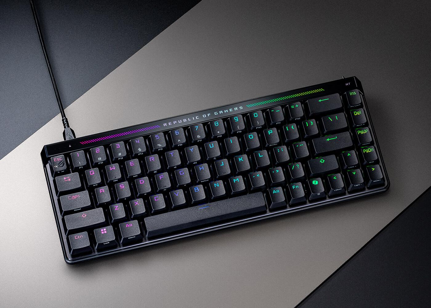 Tastierë Gaming ASUS ROG Falchion Ace HFX / 65% / Magnetic-Mechanical / RGB - Zezë - 2