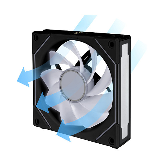 Ftohës për Kasë Lian Li UNI FAN SL-INF 120 ARGB Reverse / 120mm / 200-2100 RPM / ARGB / PWM – Zezë - 6