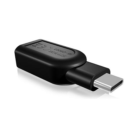 Adapter ICY BOX IB-CB015 / USB-A Mashkull → USB-C Femër / USB 3.1 Gen 2 / 10 Gbit/s - Zezë - 2