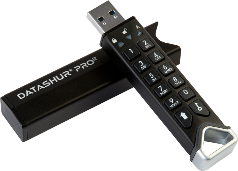 USB Flash Drive iStorage datAshur PRO2 / 4GB / USB 3.2 Gen 1 / AES-XTS 256-bit / FIPS 140-2 Level 3 - Zezë