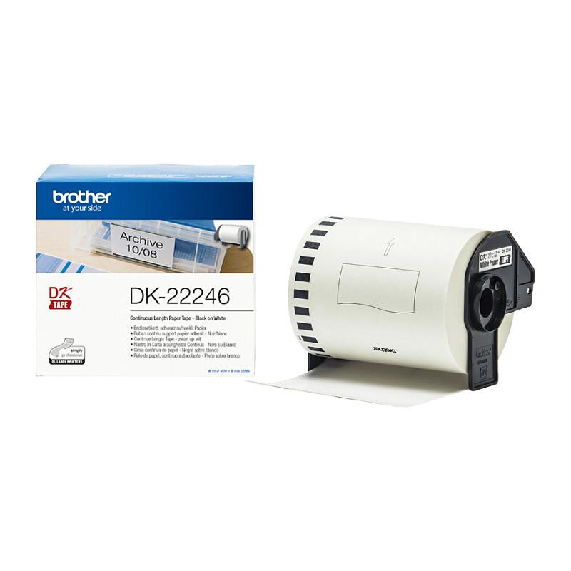 Shirit për Printer Brother DK-22246 / 103 mm × 30.48 m - Zezë mbi Bardhë