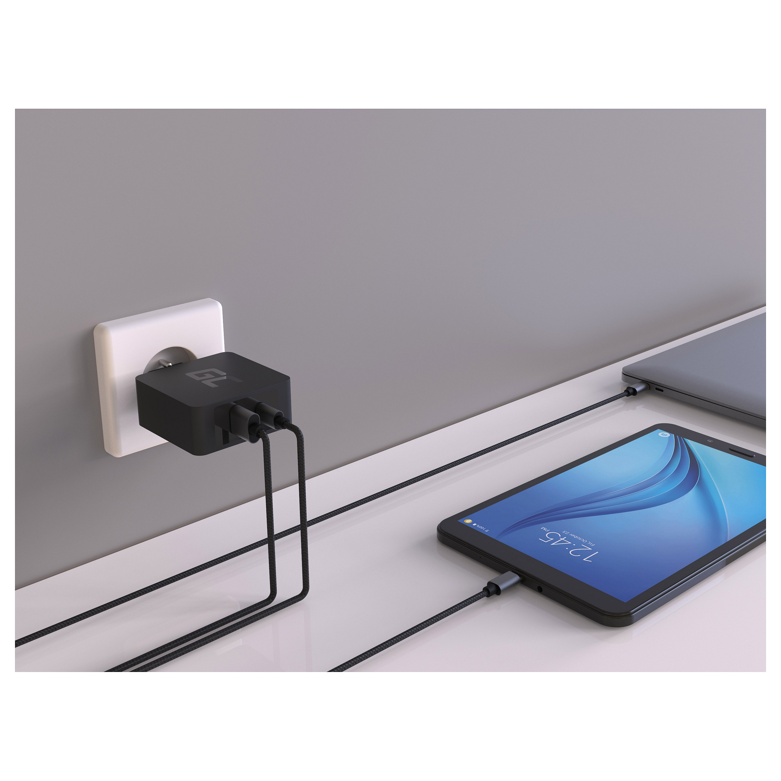 Karikues Green Cell CHAR10 / USB-C + USB-A / Karikim i shpejtë - Zezë - 2
