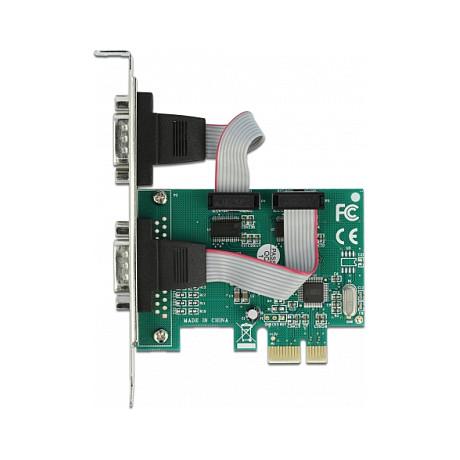 Karta të Rrjetit Delock 90007, PCI Express x1, 2 x RS-232 DB9, WCH CH382L, 921.6Kbps - Gjelbër - 4