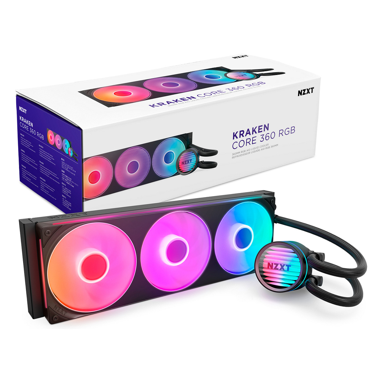 Ftohës për Procesor NZXT Kraken Core 360 RGB / 360mm / AIO / RGB - Zezë - 2
