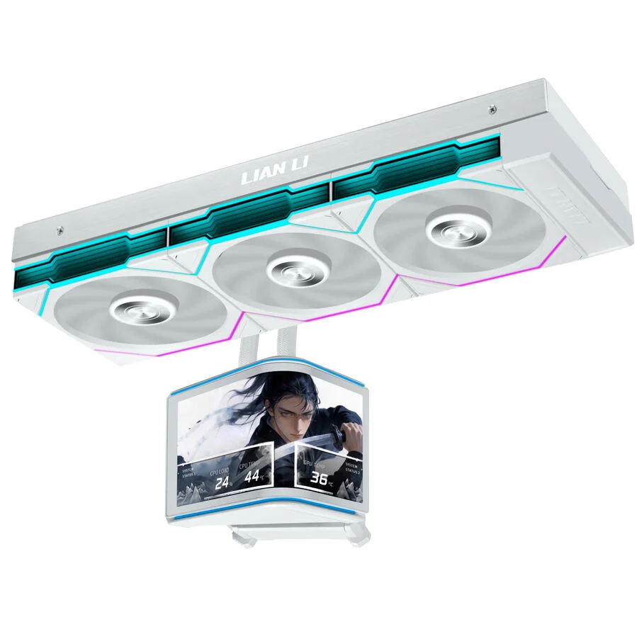 Ftohës për Procesor Lian Li HydroShift II OLED Curved 360TL / AIO / 360mm / 3x120mm / 2600RPM / 90.1CFM / OLED - Bardhë - 2