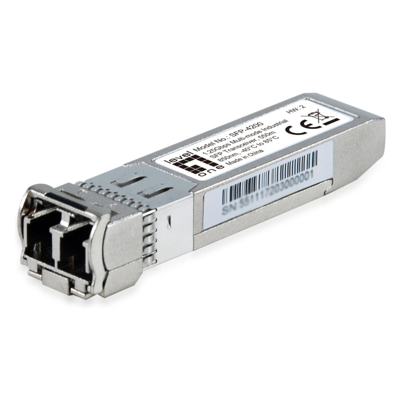 Transceiver LevelOne SFP-4200, 1.25 Gbps, Multi-Mode, LC Duplex, 850 nm, 550 m - Argjend