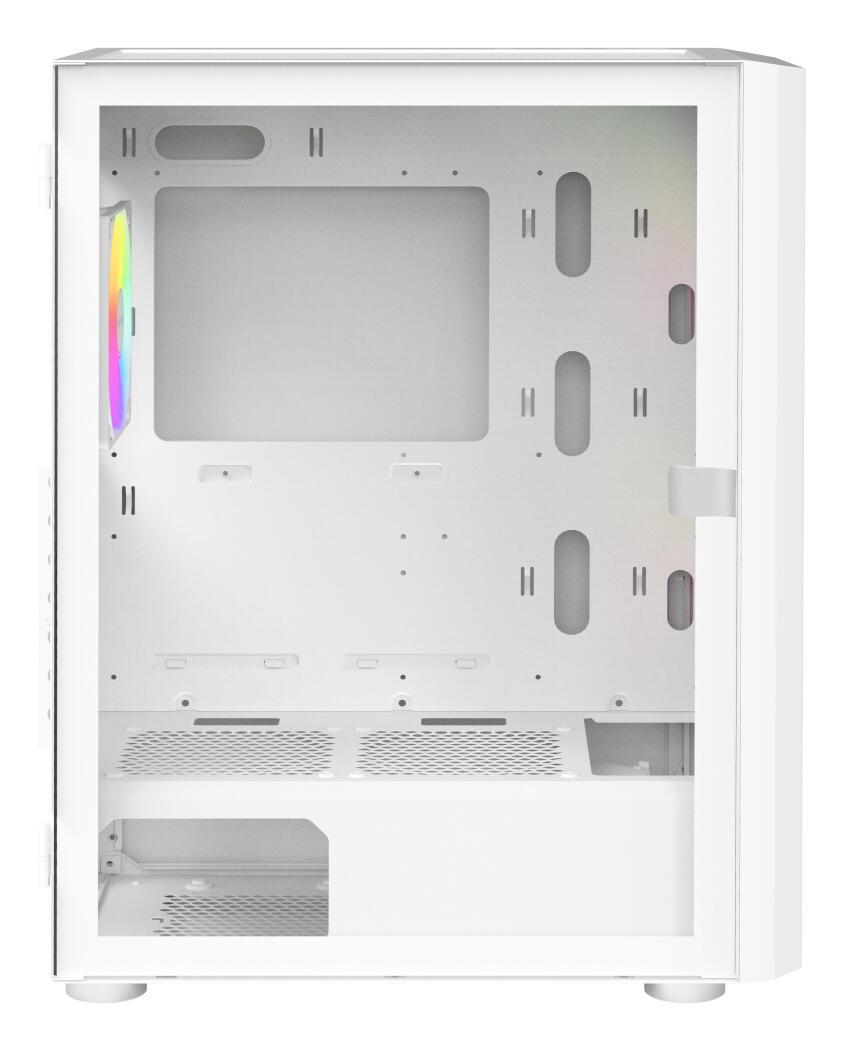 Kasë PC Montech X2 PLUS / Midi Tower / ATX / 2x 140mm + 1x 120mm ARGB Fan / Tempered Glass – Bardhë - 3