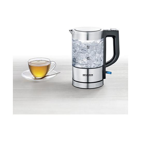 Çajnik Elektrik Severin WK 3472, 0.5L, 1000W, Xham, 360° – Argjend - 3