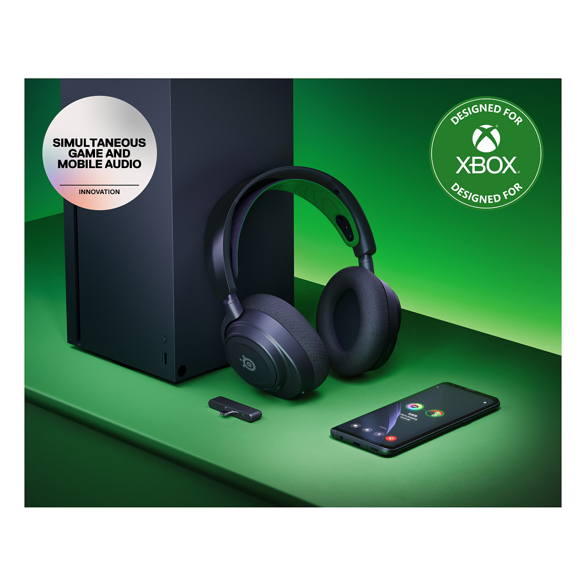 Kufje Gaming SteelSeries Arctis Nova 7X / Pa Kabllo / 2.4 GHz + Bluetooth / 20–22.000 Hz - Zezë/Gjelbër - 5