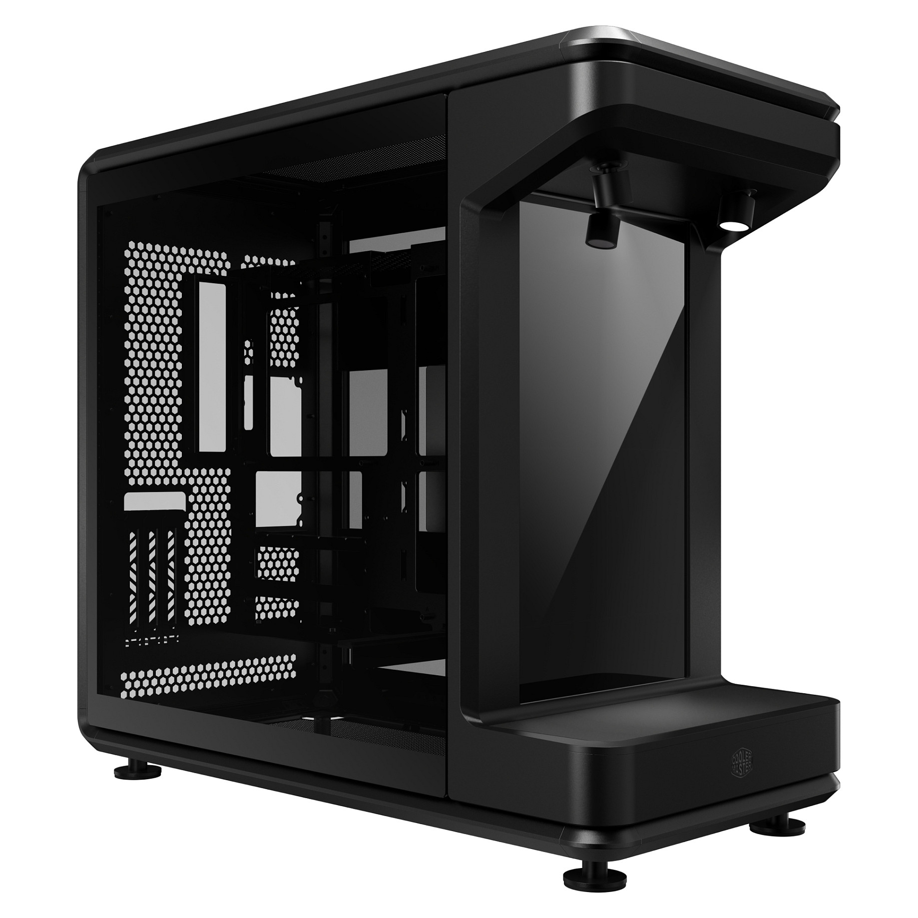 Kasë PC Cooler Master MasterFrame 360 PANORAMA / Mid Tower / ATX / 12x 120mm Fan Support / Tempered Glass / Panoramic Design / 360mm Radiator - Zezë - 2