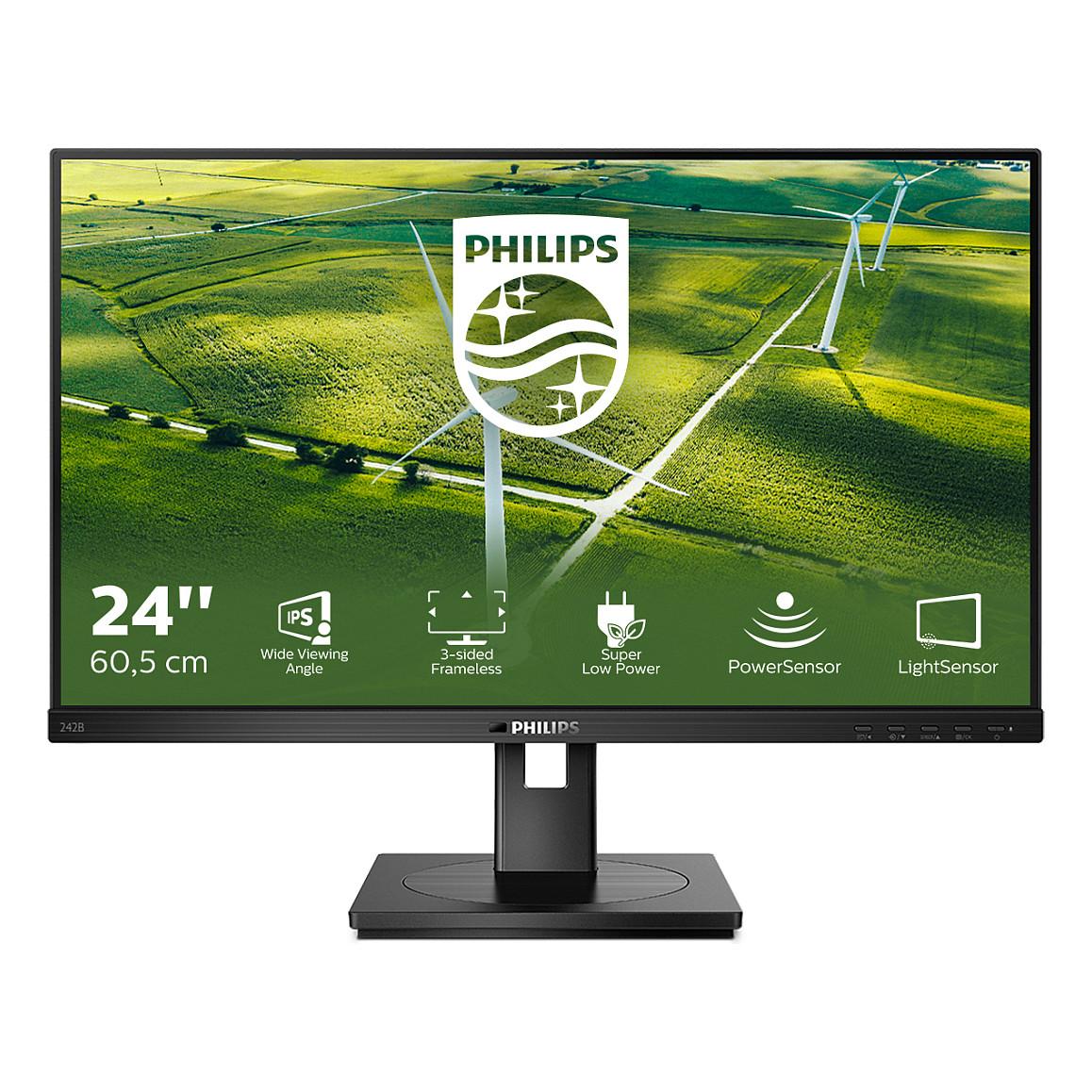 Monitor Philips 271B8QJEB / 27" / Full HD IPS LCD / 75Hz / 4ms / HDMI+DP+USB+VGA - Zezë