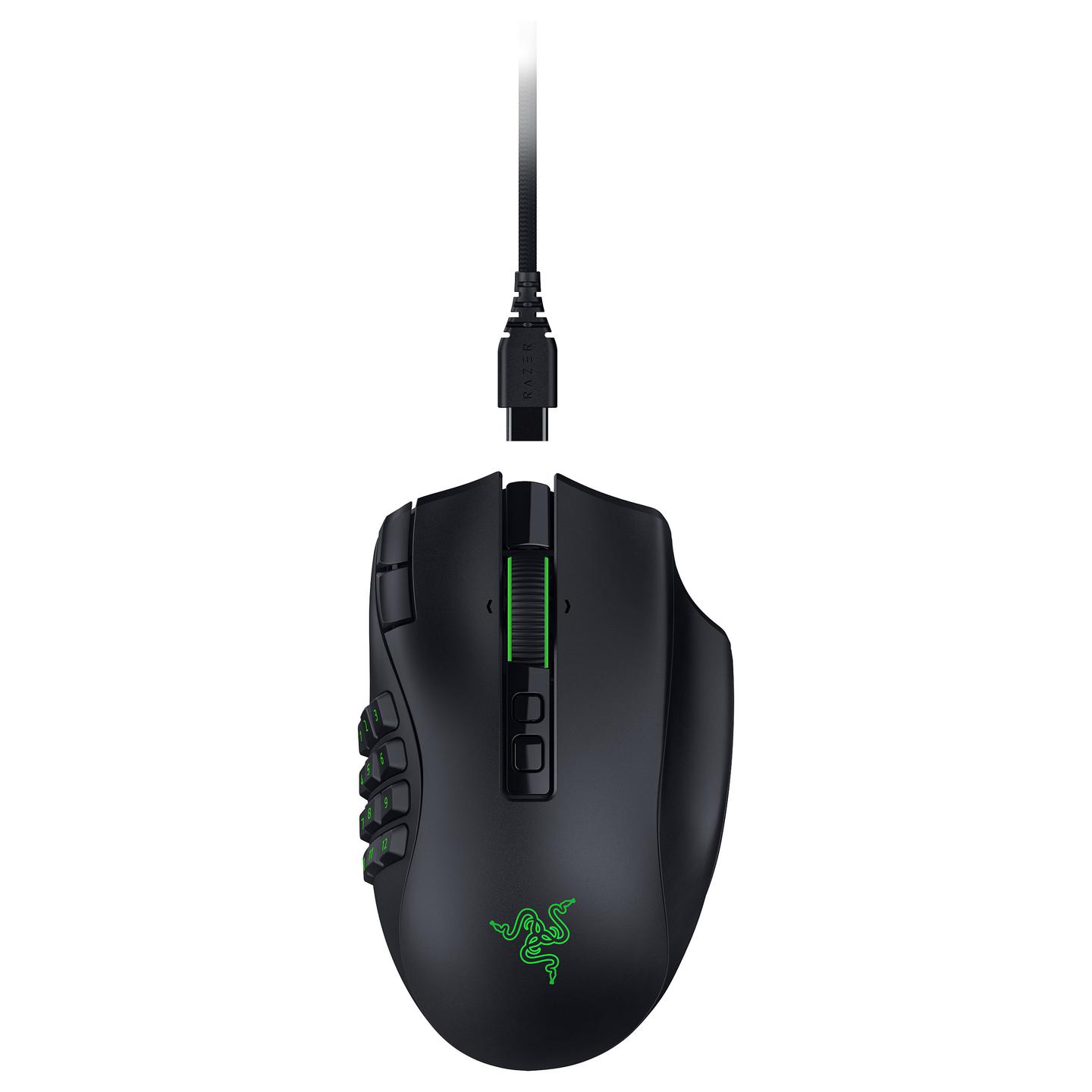 Maus Gaming pa Kabllo Razer Naga V3 Pro, Wireless 2.4GHz + Bluetooth, 50000 DPI, 23 Butona, RGB - Zezë - 13