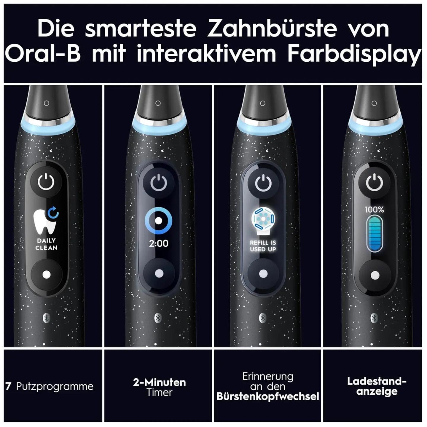 Furçë dhëmbësh elektrike Oral-B iO Series 10 / 7 Modalitete / iO Sense / Smart Pressure Sensor / OLED Display / Bluetooth – Zezë - 7