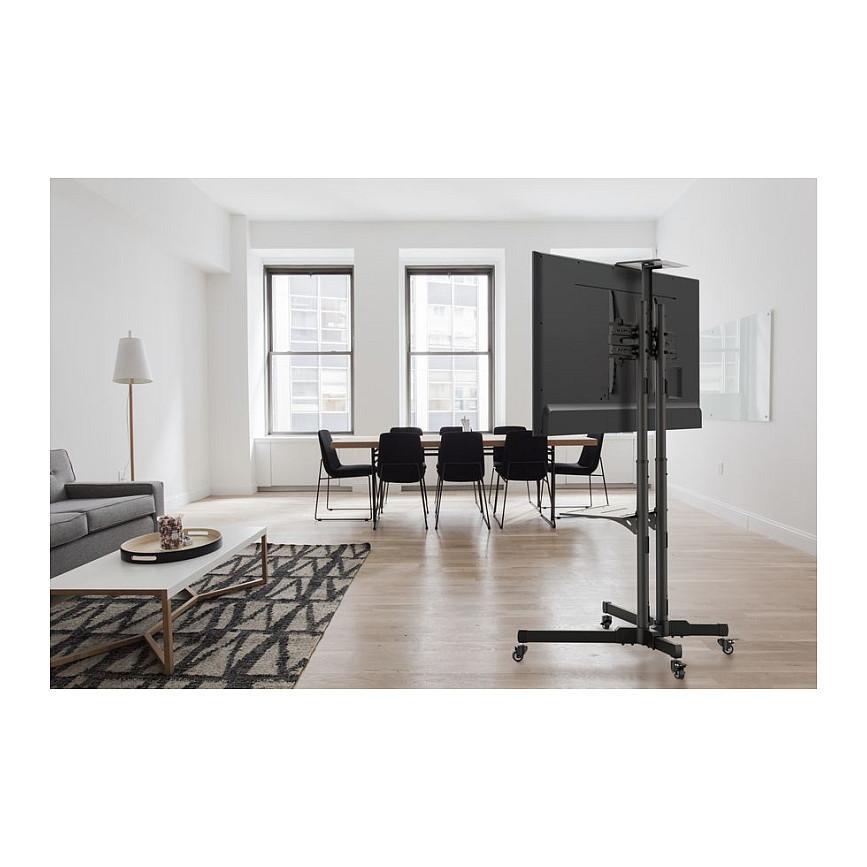 Mbajtëse për TV Equip 650603 , 37–75" , deri 50kg , Karrocë Mobile , e rregullueshme , VESA 100x200–600x400 - Zezë - 5