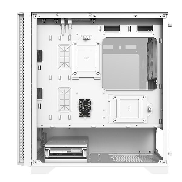 Kasë PC Montech AIR 100 ARGB / Mini Tower / Micro-ATX / 4x 120mm ARGB Fan / Tempered Glass – Bardhë - 5