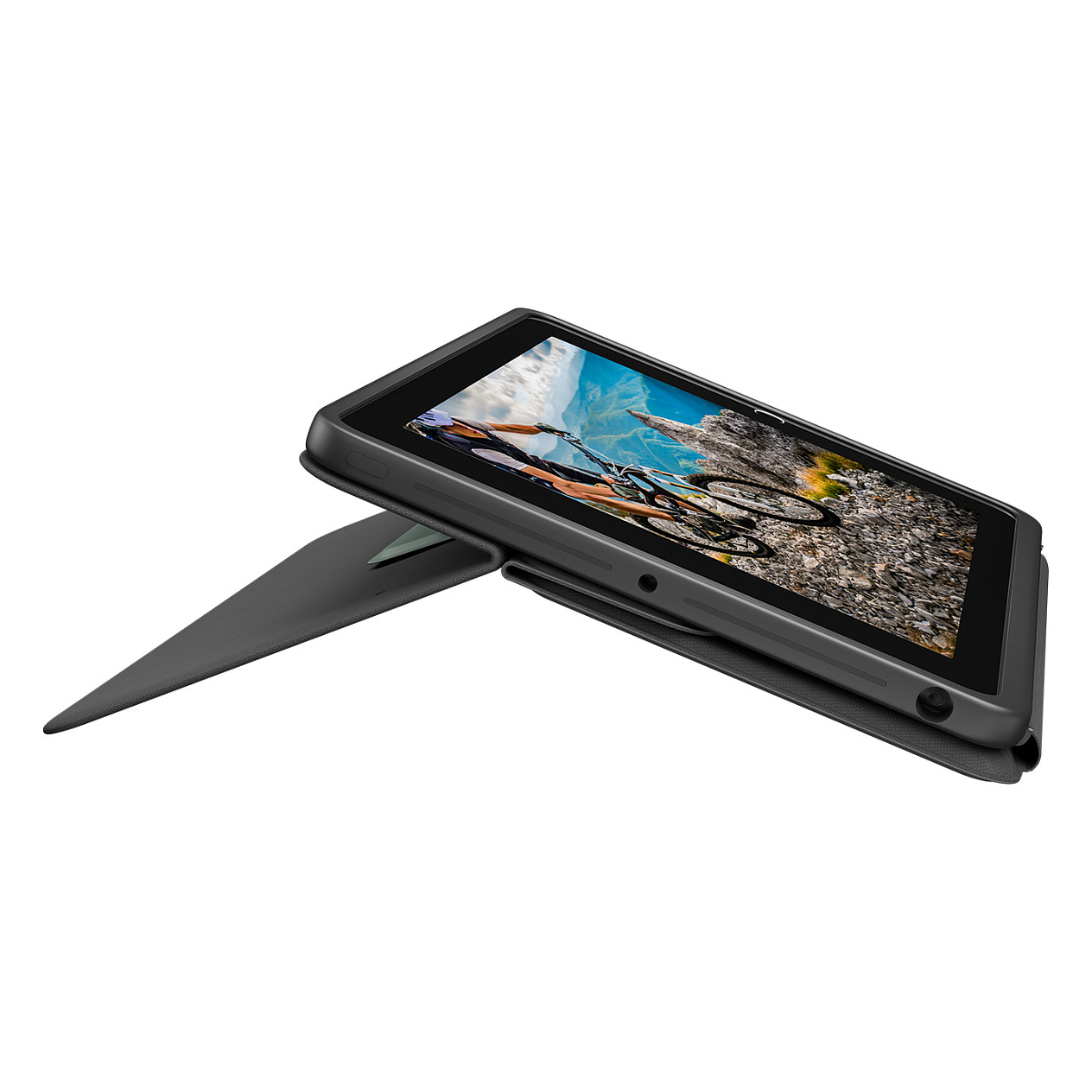 Tastierë për Tabletë Logitech Rugged Folio / iPad 7th, 8th & 9th Gen / AZERTY (FR) / Smart Connector / Full-Size / 4 Mënyra Përdorimi – Gri - 3