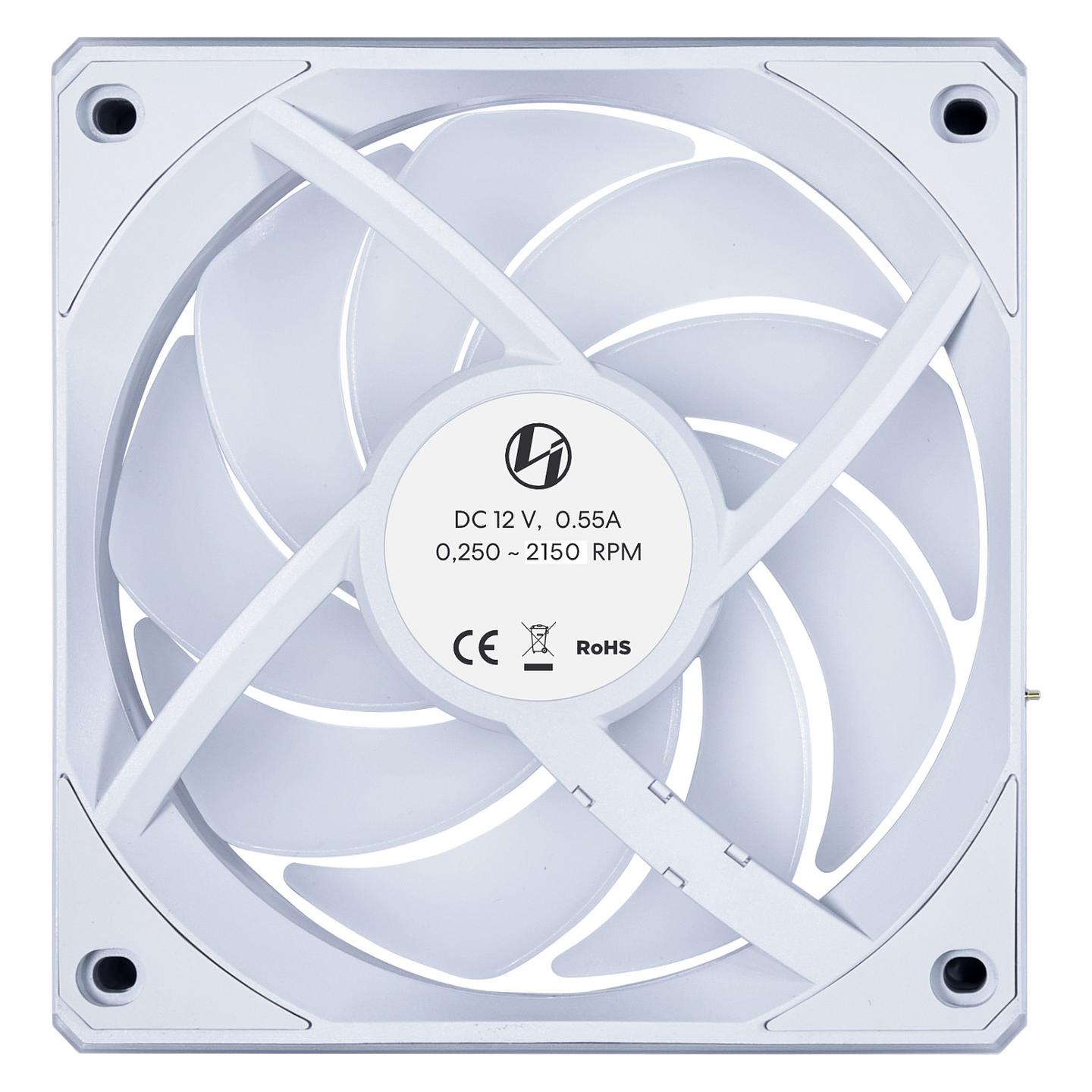 Ftohës për Kasë Lian Li UNI FAN CL Wireless / 120mm / 2150 RPM / ARGB / PWM – Bardhë - 3