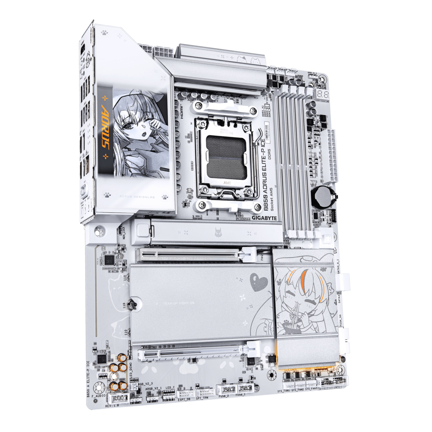 Pllakë Amë Gigabyte B850 AORUS ELITE-P ICE / AMD AM5 / B850 / DDR5 / ATX / Wi-Fi 7 / 5GbE LAN - 4