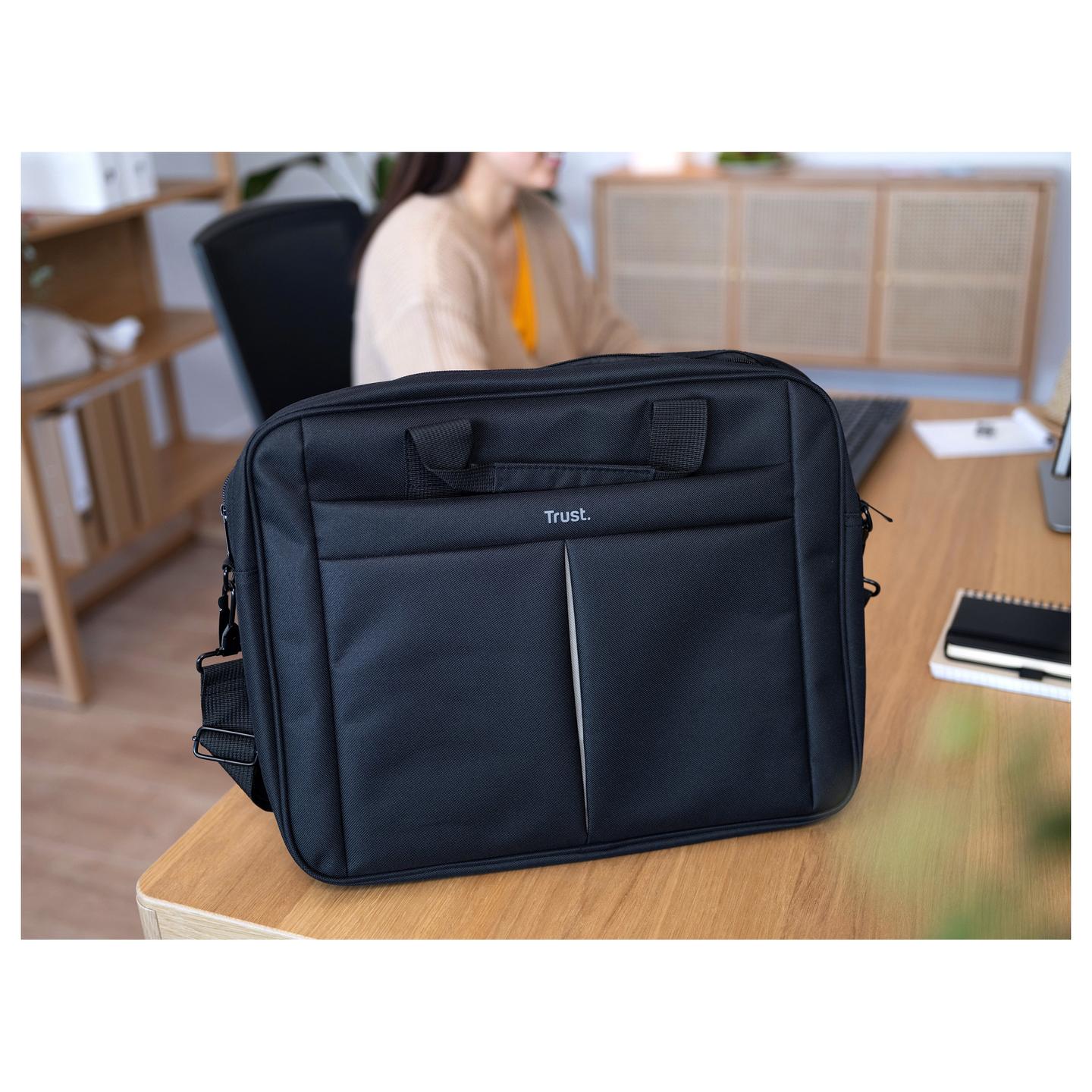 Çantë për Laptop Trust Primo, 16", Ndarje e mbushur, Xhep për aksesorë - Zezë - 5