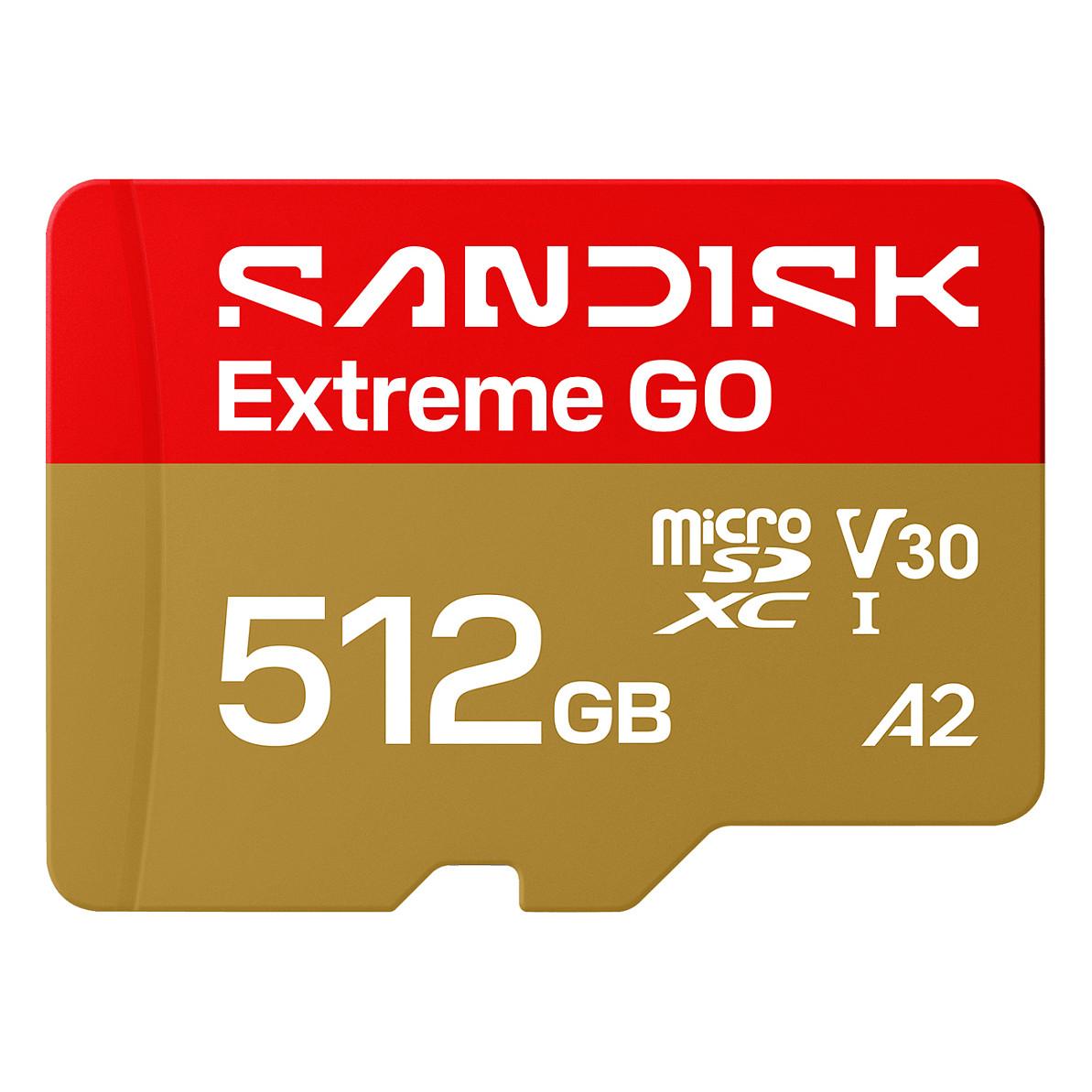 Kartë Memorie SanDisk Extreme GO / 512GB / MicroSDXC / UHS-I / U3 / V30