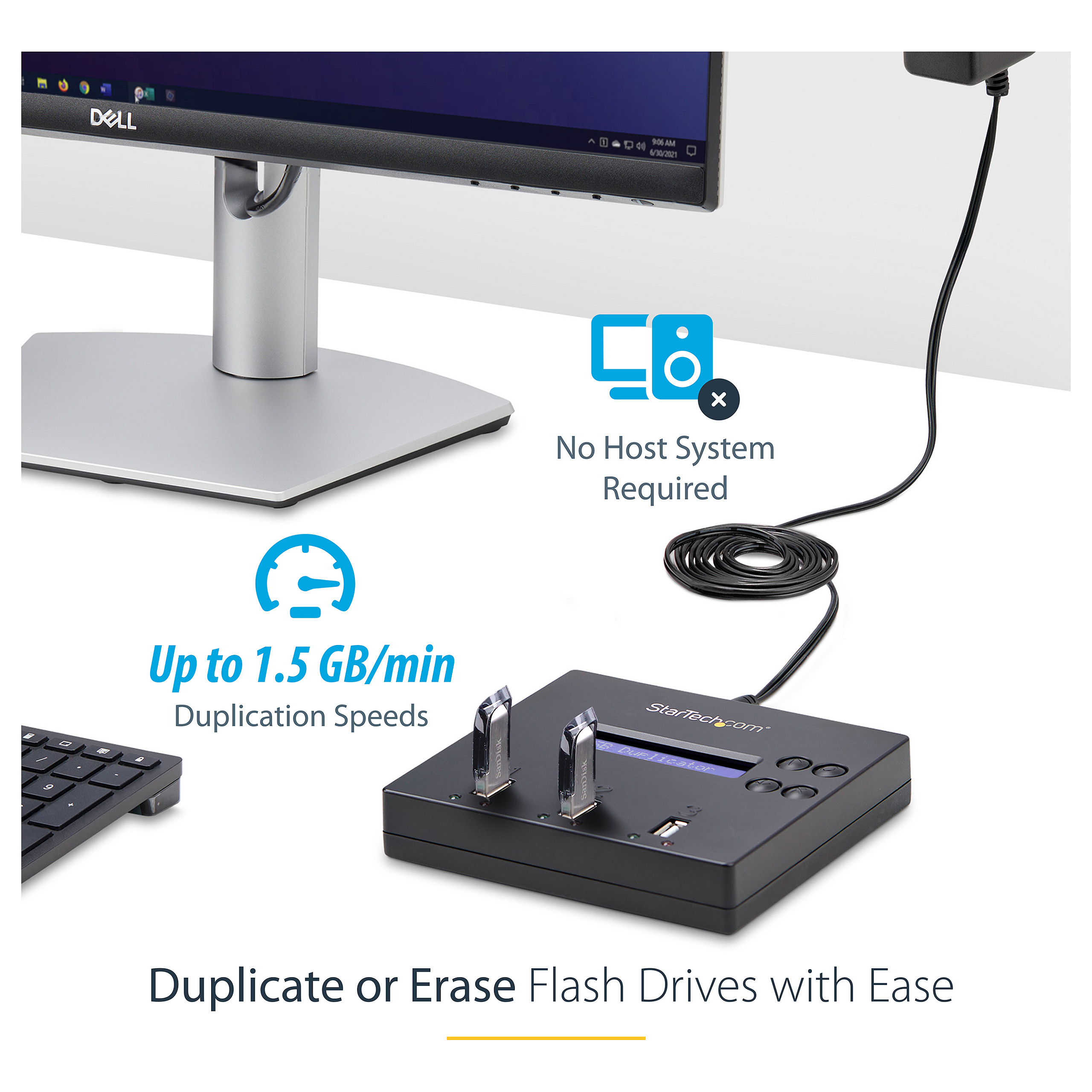 Duplikator USB StarTech.com USBDUP12 / 1:2 / USB 2.0 / 3x USB Type-A - Zezë - 9