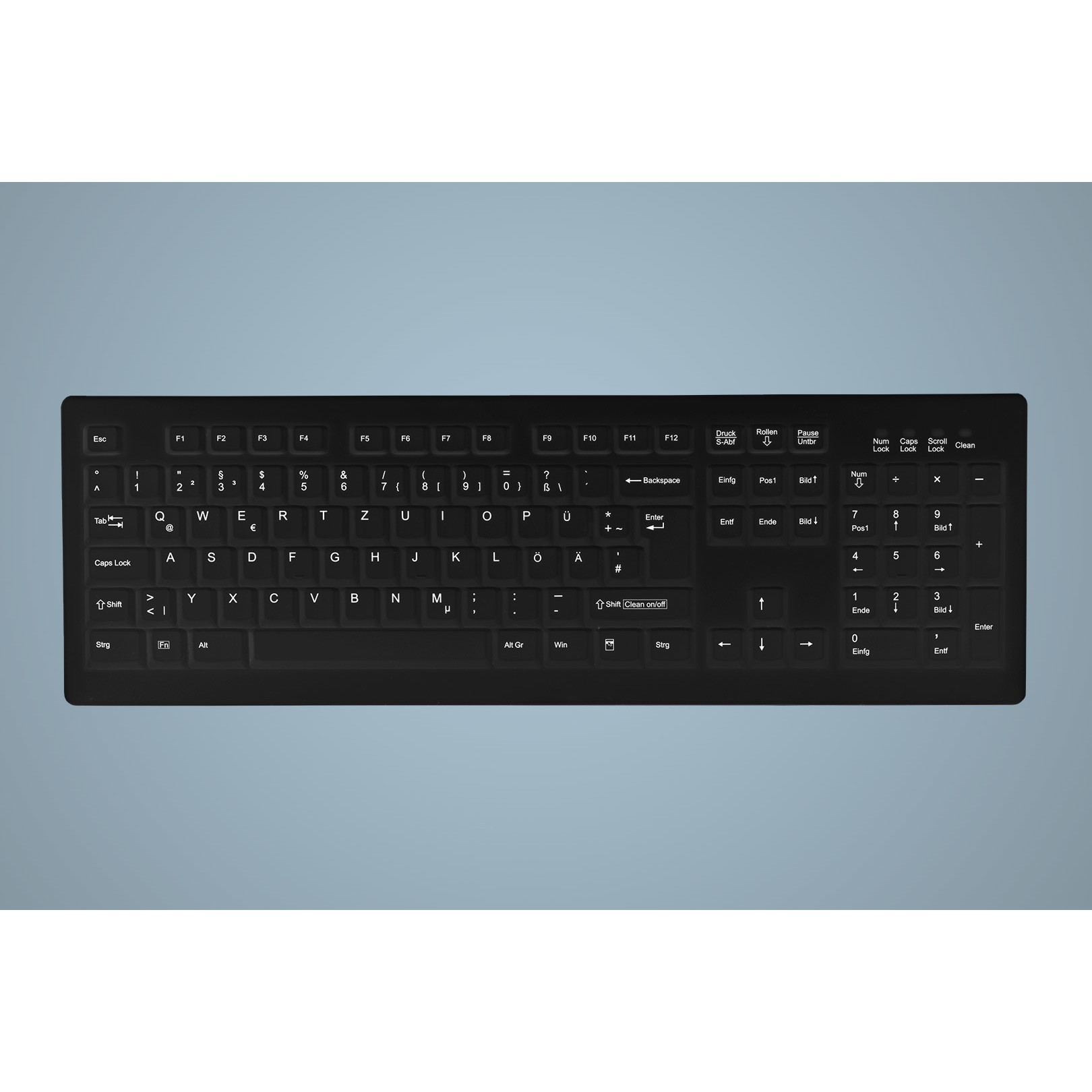 Tastierë Me kabllo Contour Design Active Key AK-C8100 / 105 Keys / USB / Membrane / QWERTZ German / IP68 - Zezë - 2