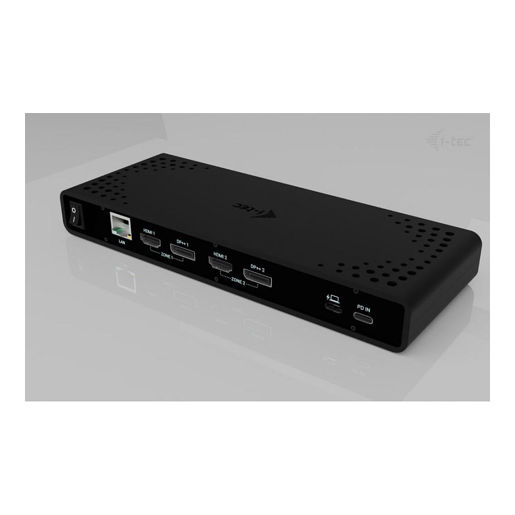 Docking Station i-tec CADUA4KDOCKPDB100, 2x HDMI, 2x DisplayPort, 4K/60Hz, PD 85W, USB, Gigabit LAN - Zezë - 2