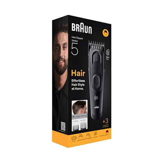 Makinë e Rrojës Braun Series 5 HC5530, Pa Kabllo, 17 Nivele Prerjeje, 50 Min Autonomi – Zezë - 2