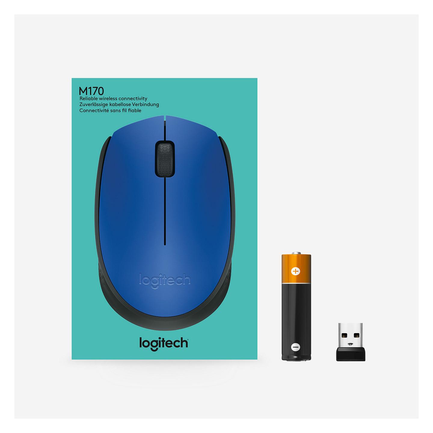 Maus pa kabllo Logitech M171 / Wireless 2.4GHz / Optik / 1000 DPI / 3 Butona / Nano USB Receiver - Blu/Zezë - 13