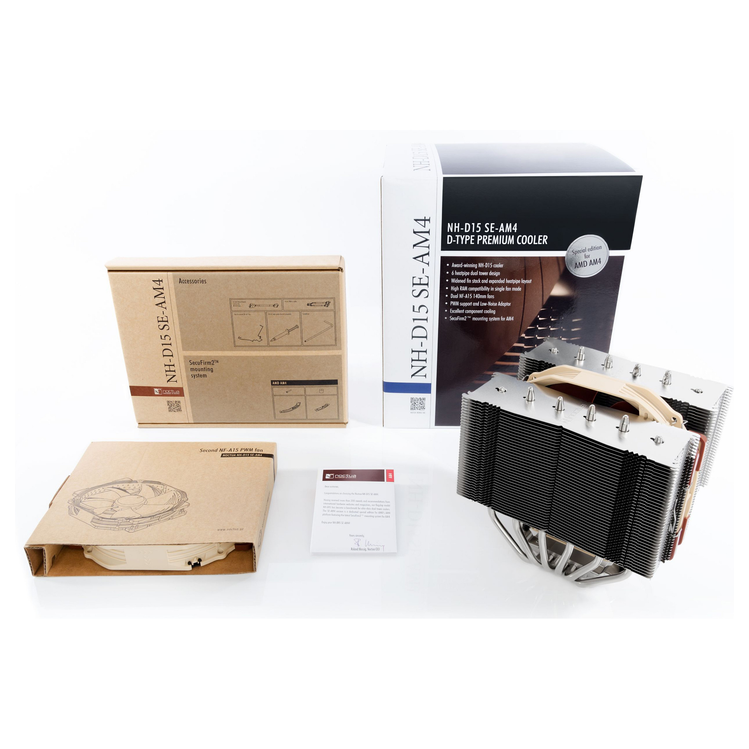 Ftohës për Procesor Noctua NH-D15 SE-AM4 / Dual-Tower / 1500 RPM – Kafe/Krem - 4